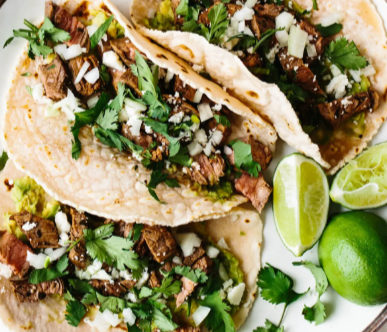 Image of three Carne Asada Tacos